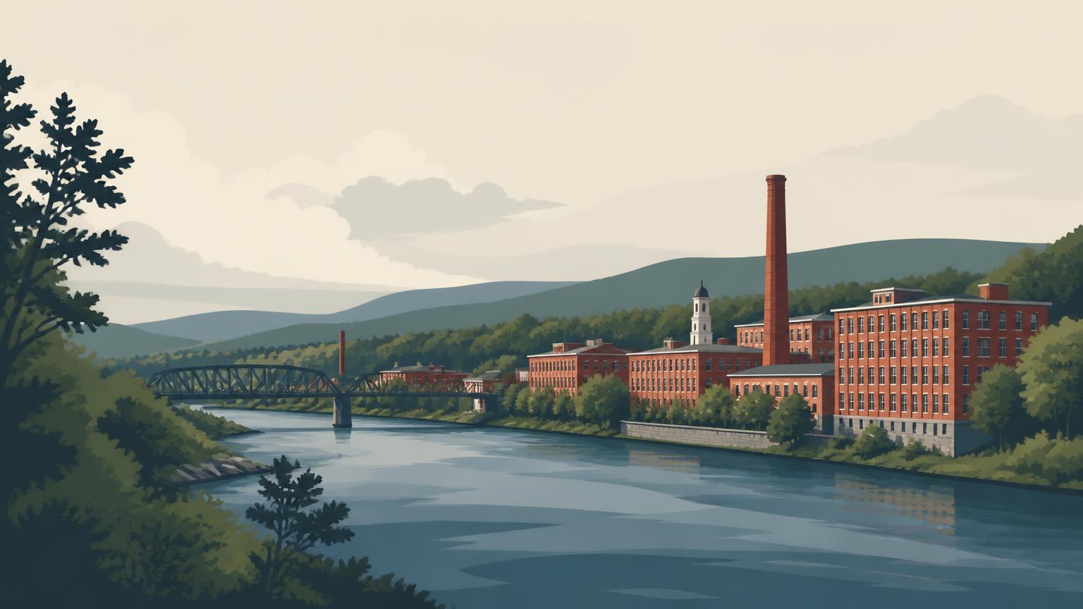 Illustration of the Merrimack Valley region, where Merrimack is located